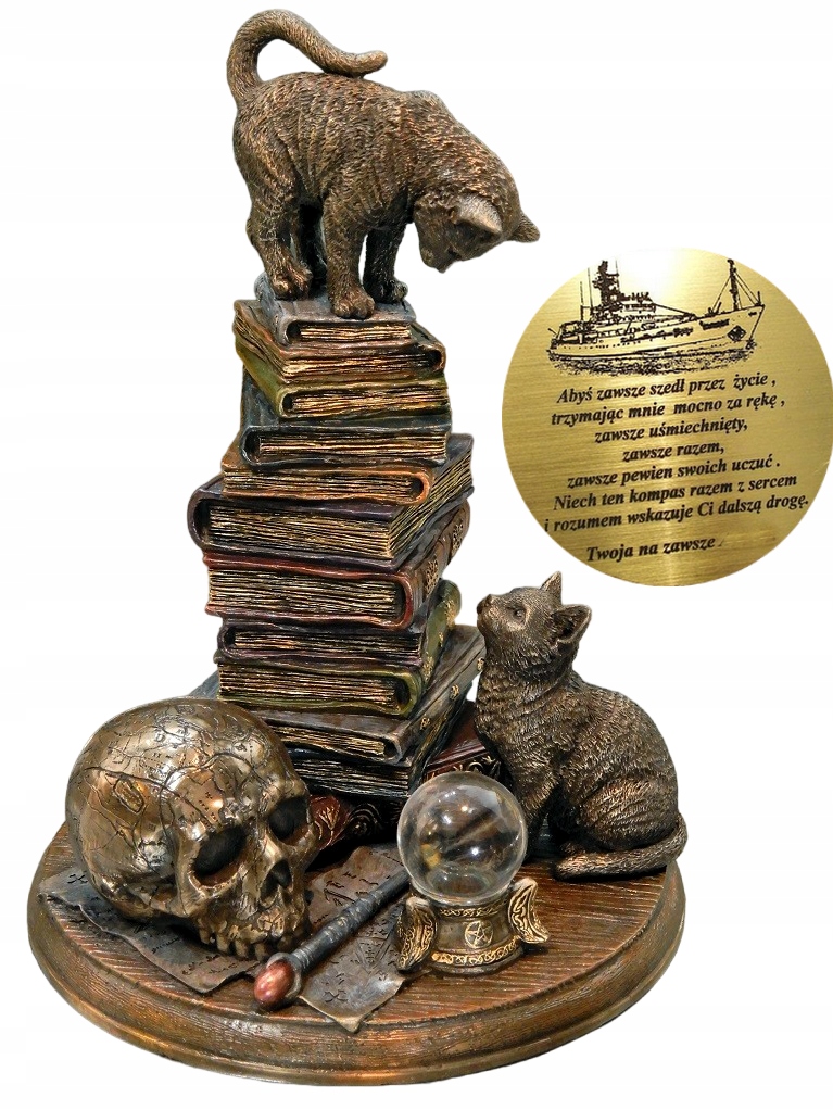 KOTY NA KSIĄŻKACH NA STOLIKU CZARODZIEJA KOTKI v