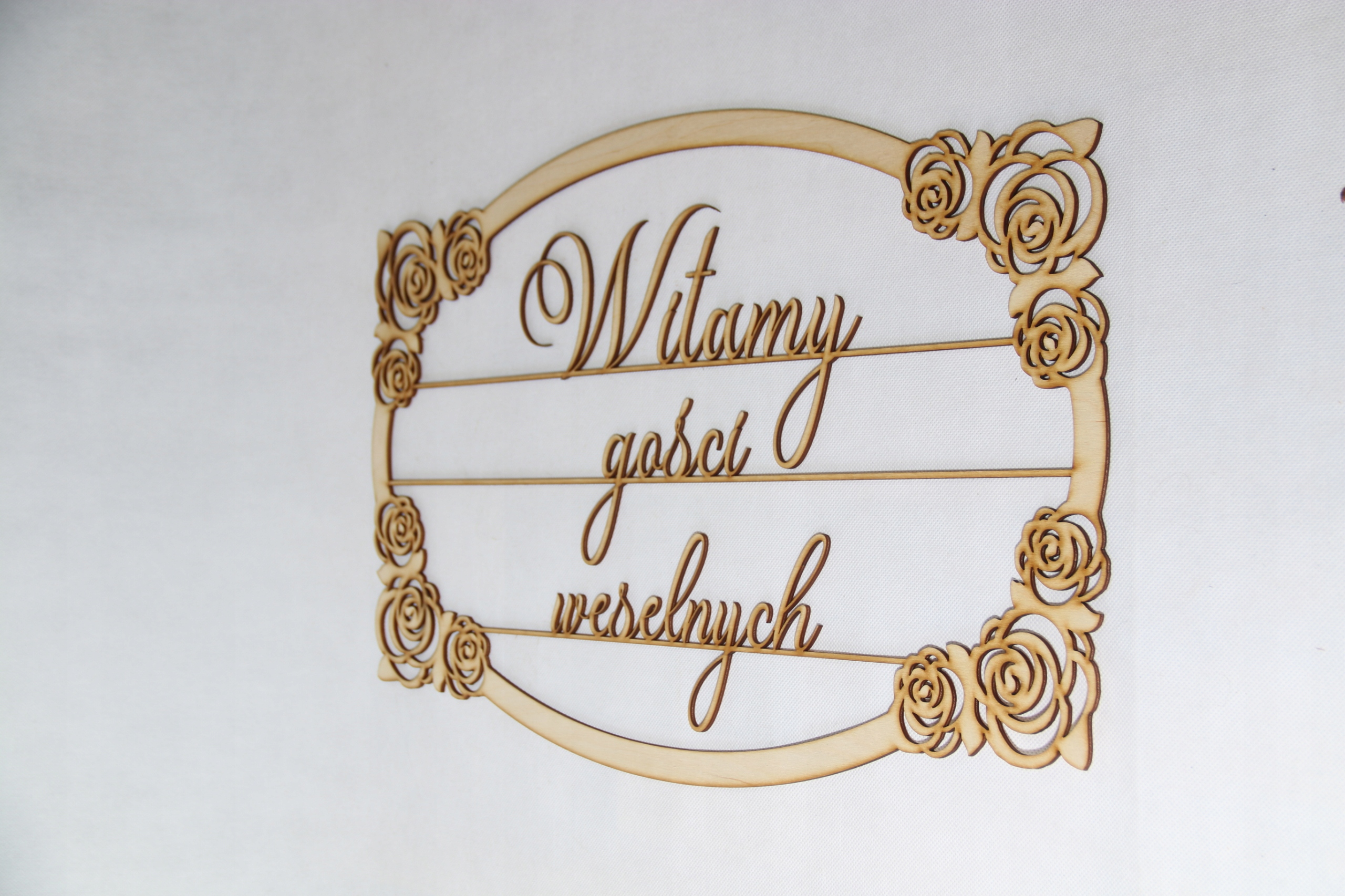 

Tablica powitalna róże, Witamy gości weselnych