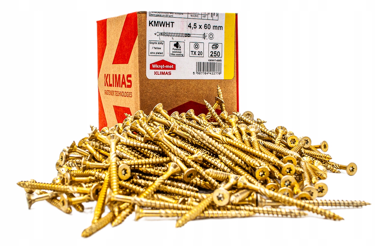 

Wkręty Ciesielskie Do Drewna 4,5x60 Torx 250szt