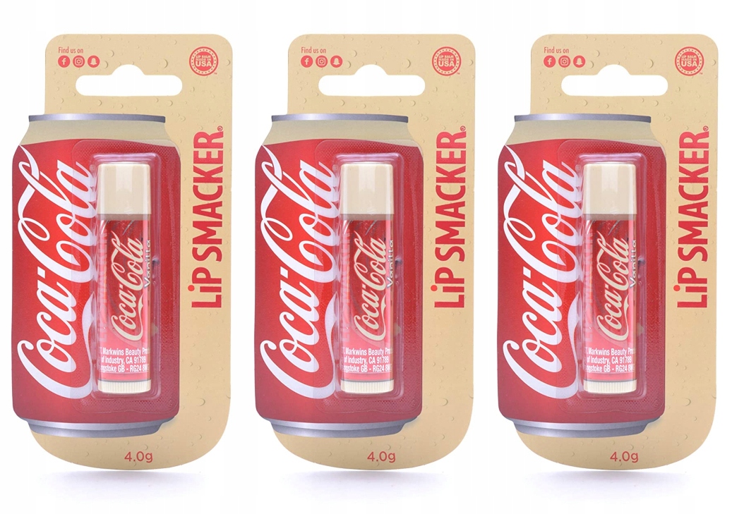 LIP SMACKER COCA-COLA VANILLA ORYGINAL POMADKA 3sz