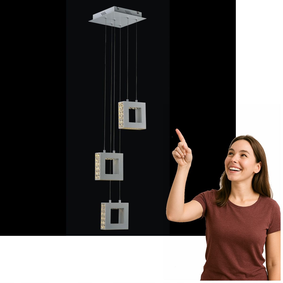 Závesná lampa Lauri MD1100341-3B Italux