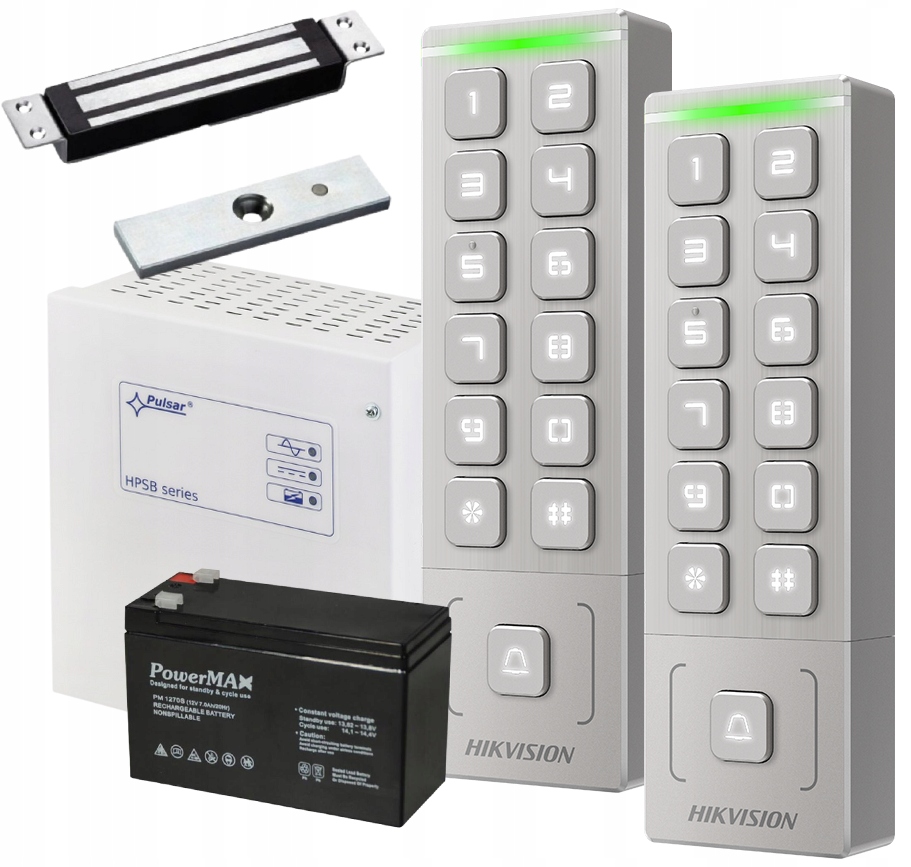 Sada kontroly přístupu s napájením Zámek DS-K1T809MX Hikvision Externí