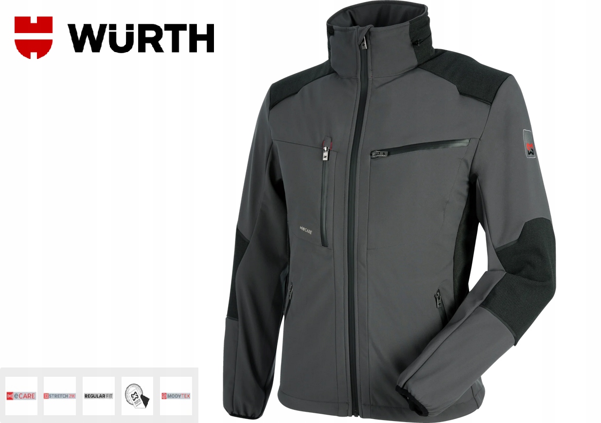 Kurtka Softshellowa Wurth Modyf One Stretch Antracyt R.m
