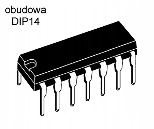 STcs2170 74HC00 Układ cyfrowy 74HC00 DIP14