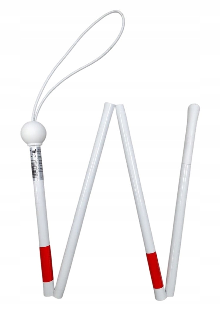 Laska dla niewidomych LS-4 składana biała 110 cm