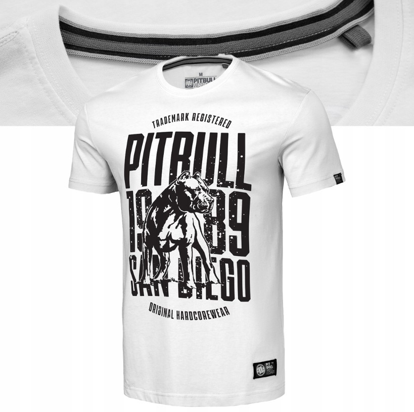 Męska Koszulka Pitbull Bawełniany T-shirt San Diego Dog