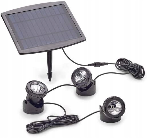 Reflektor 1,5W Pontec PondoSolar LED Set 3 Zestaw solarny 3 lampy 77939
