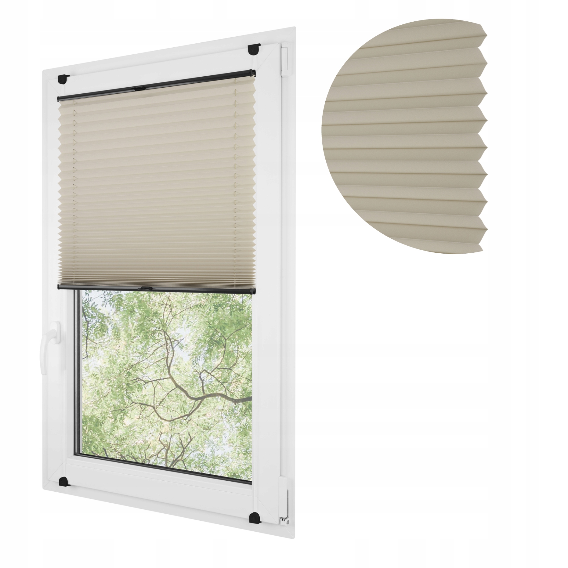 Termoplisy neinvazivní roleta plisé 58 x 150 cm béžová tan