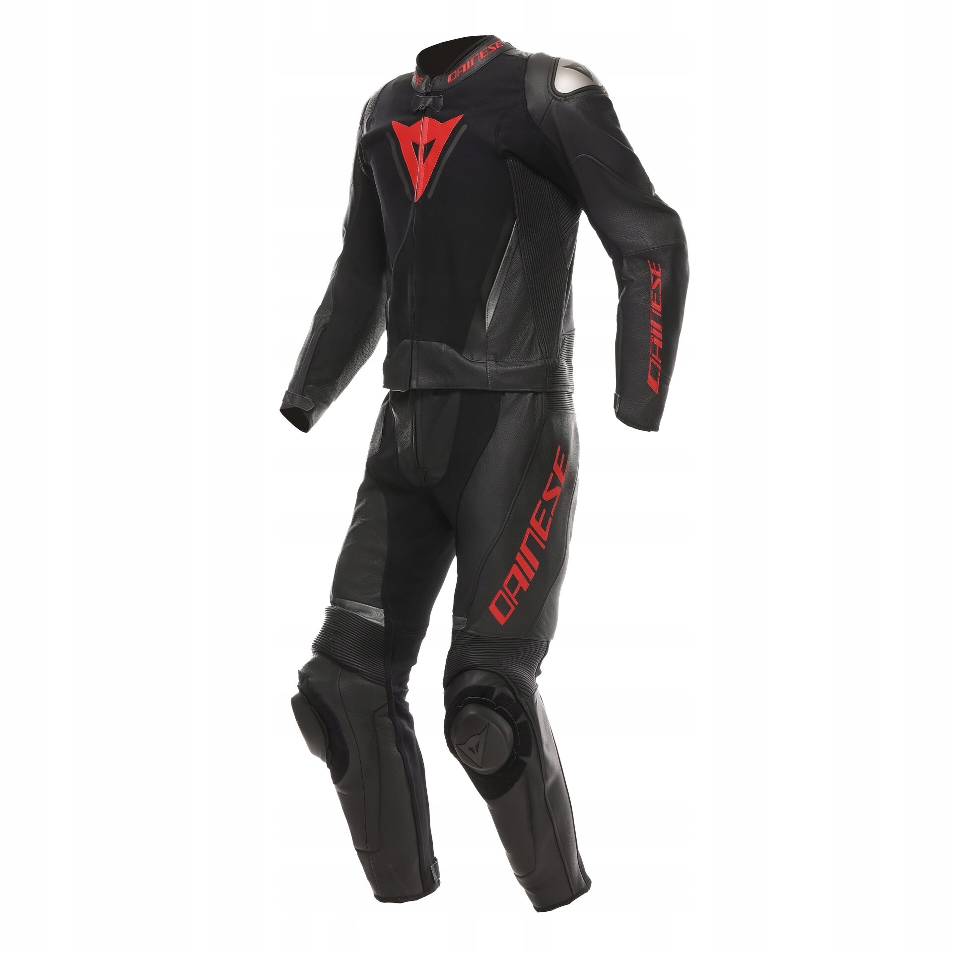 Dvojdielna motocyklová kombinéza Demon Sprint čierna/červená 56