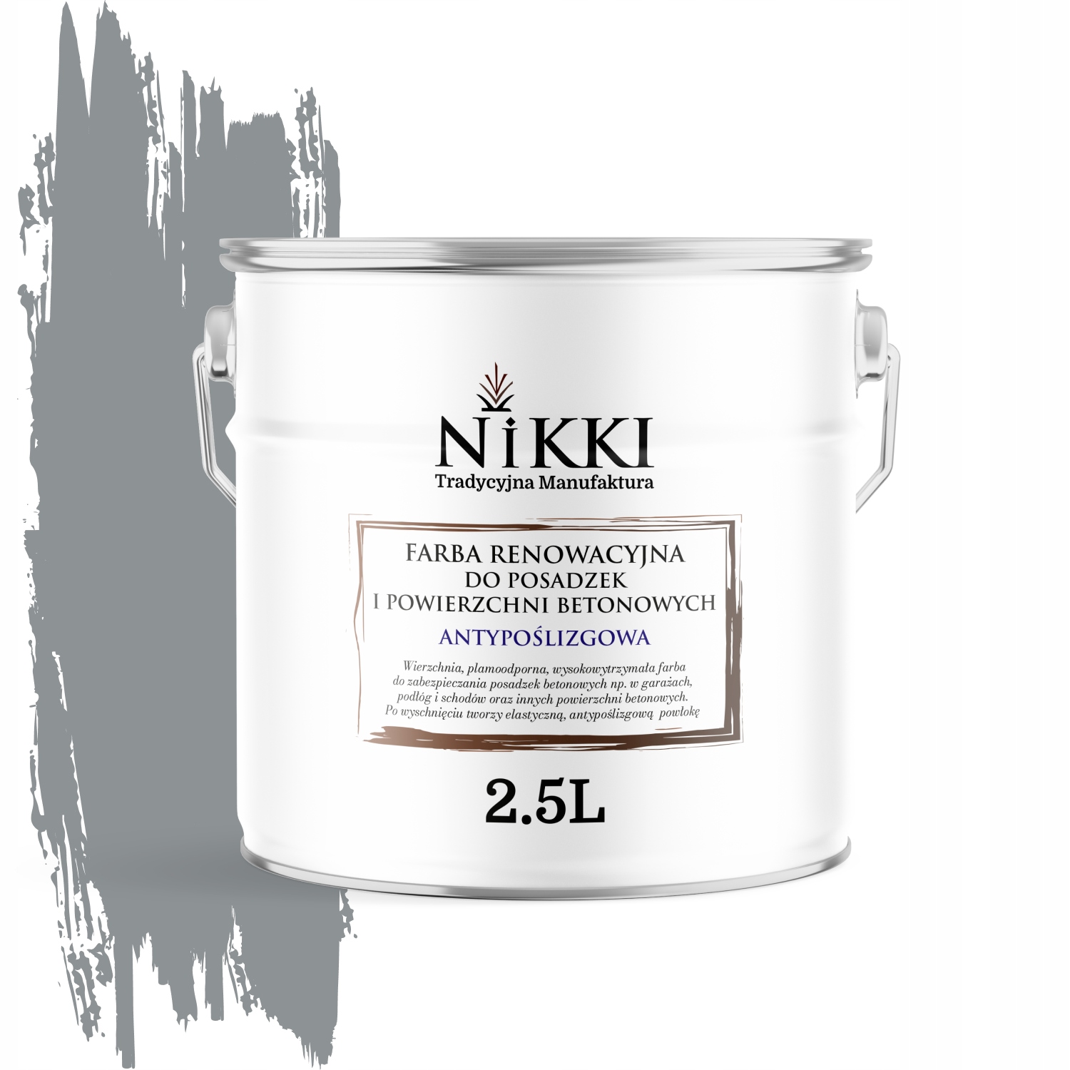 Renovačná Farba Na Podlahy Protišmyková Uv Šedá Ral 7045 Mat 2,5 L