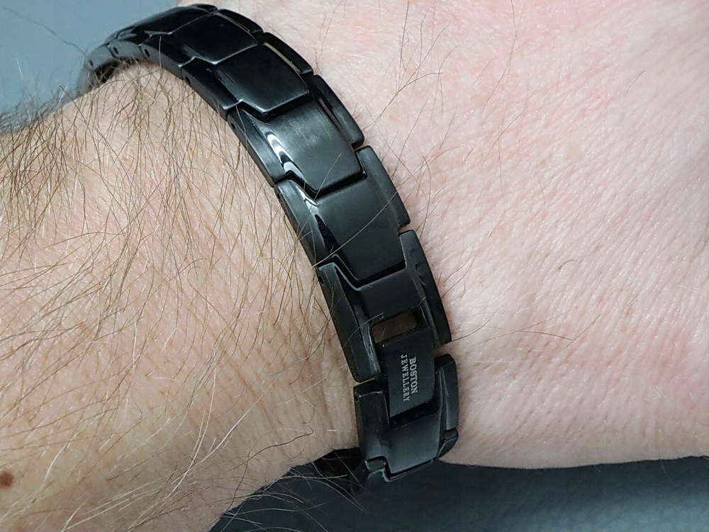 CZARNA ZDROWOTNA BRANSOLETA MĘSKA MAGNETYCZNA MOC BOSTON JEWELLERY ORYGINAŁ Płeć mężczyzna