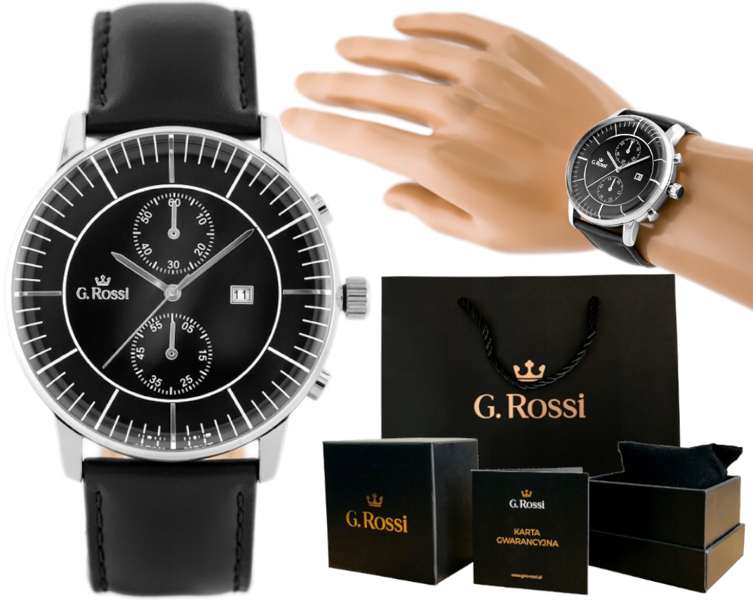 

Piękny Skórzany Zegarek Męski Analogowy Na Prezent