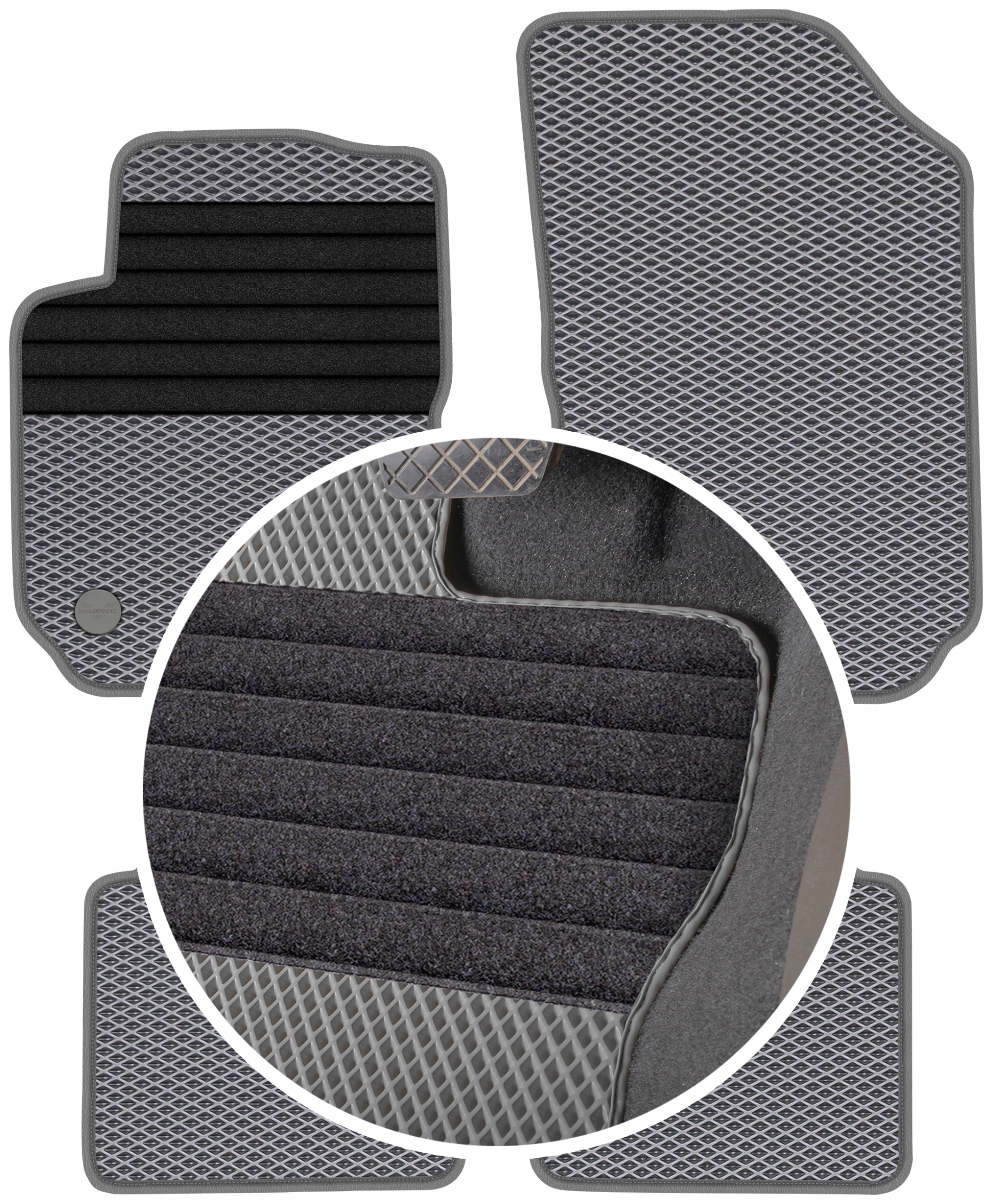 Citroen C4 Cactus 2014-2020 Gumové rohože Eva Eternity Romby