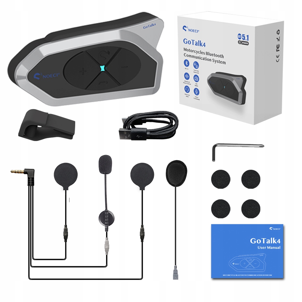 

GoTalk4 Interkom Motocyklowy Radio Fm 4 Kierowców