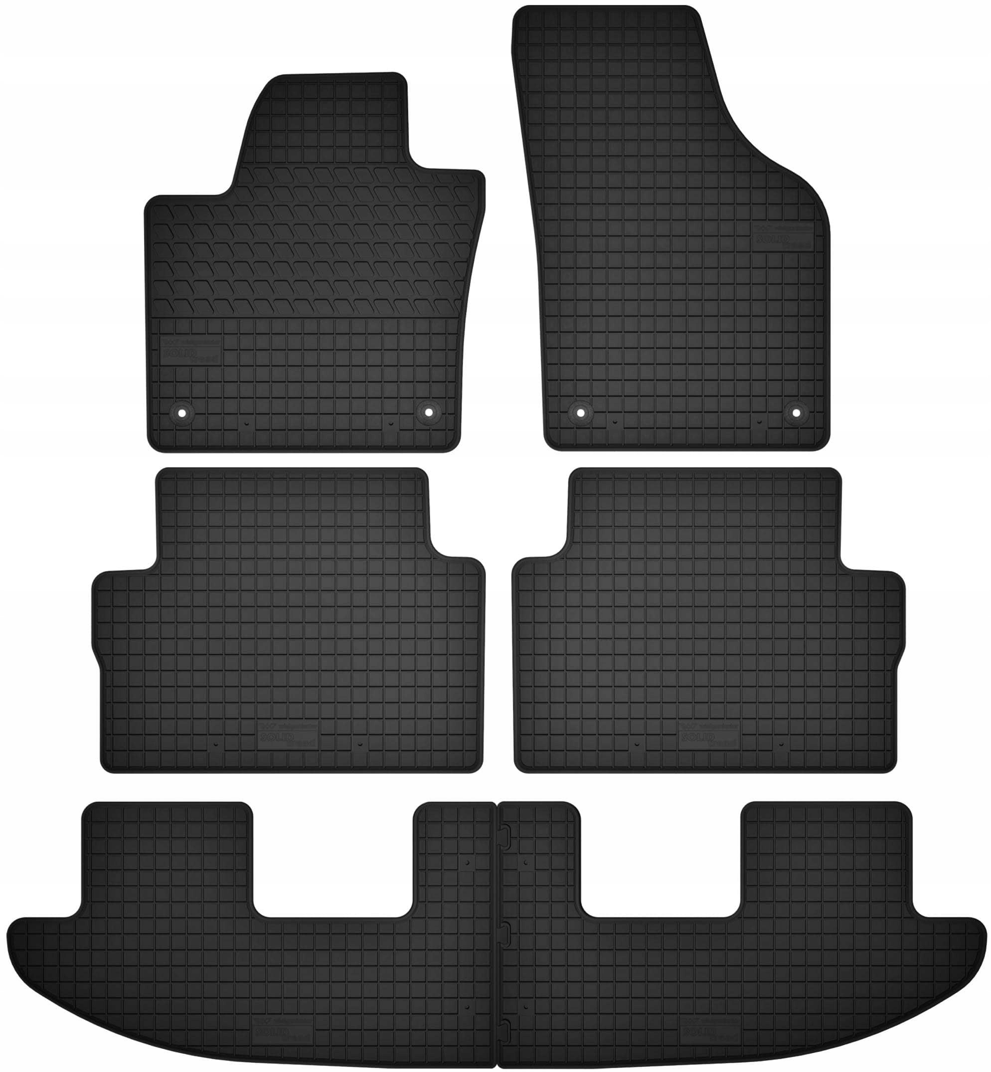 dywaniki samochodowe do: Volkswagen Sharan II 2010-2022 wycieraczki 3 rzędy