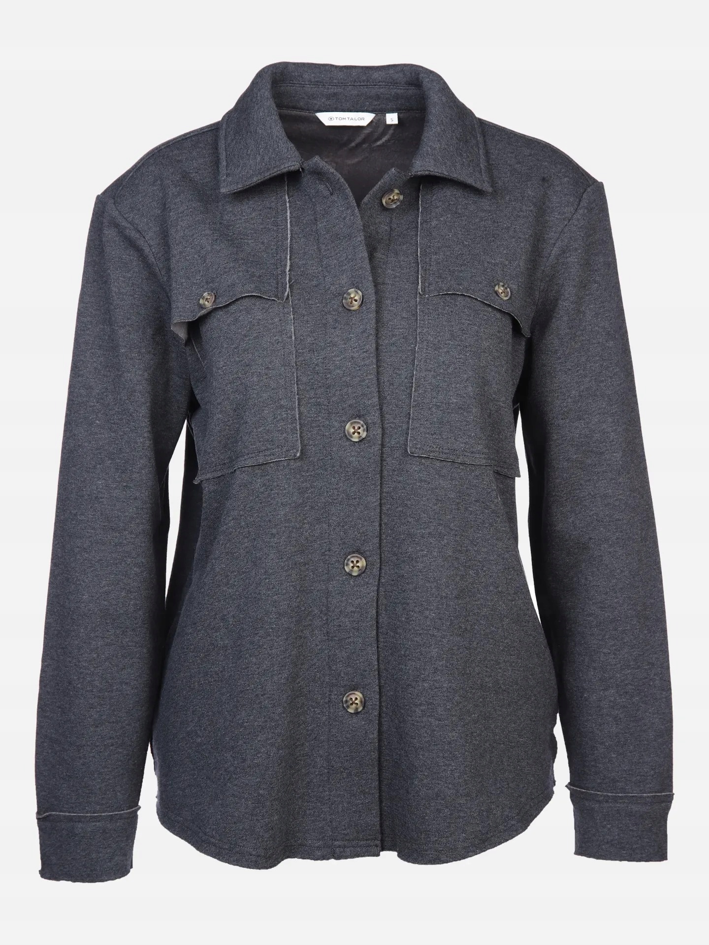 Tom Tailor Šedá Košile S Dlouhým Rukávem A Kapsami 6F