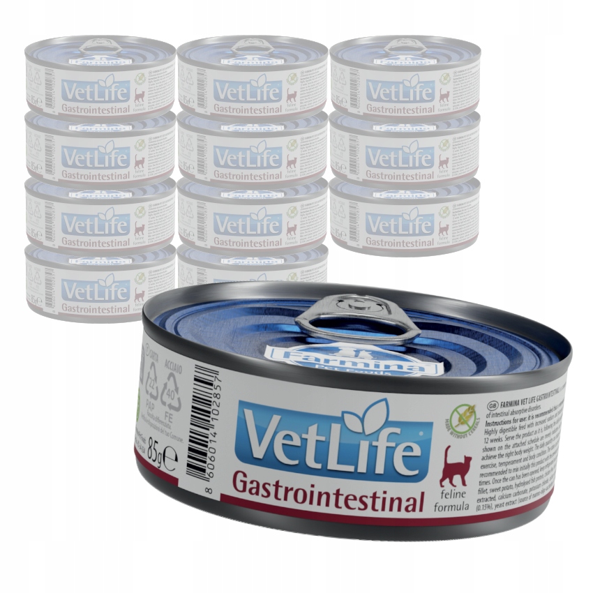 Levně Farmina Vet Life Gastrointestinal Feline 12x85g Mokré Krmivo Pro Kočky