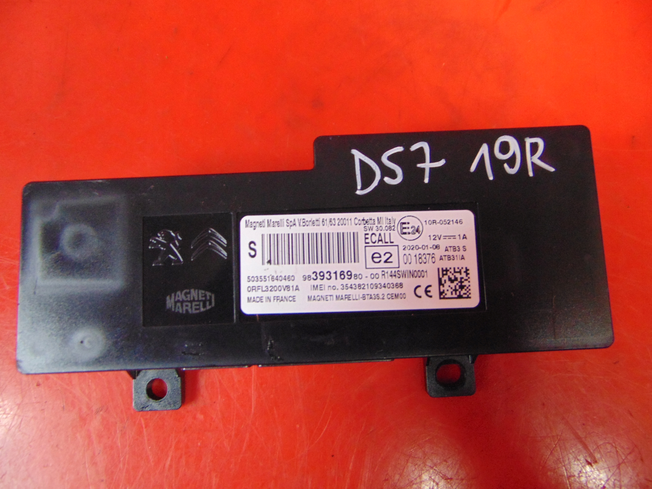 CITROEN DS7 PEUGEOT 208 module control unit 9839316980