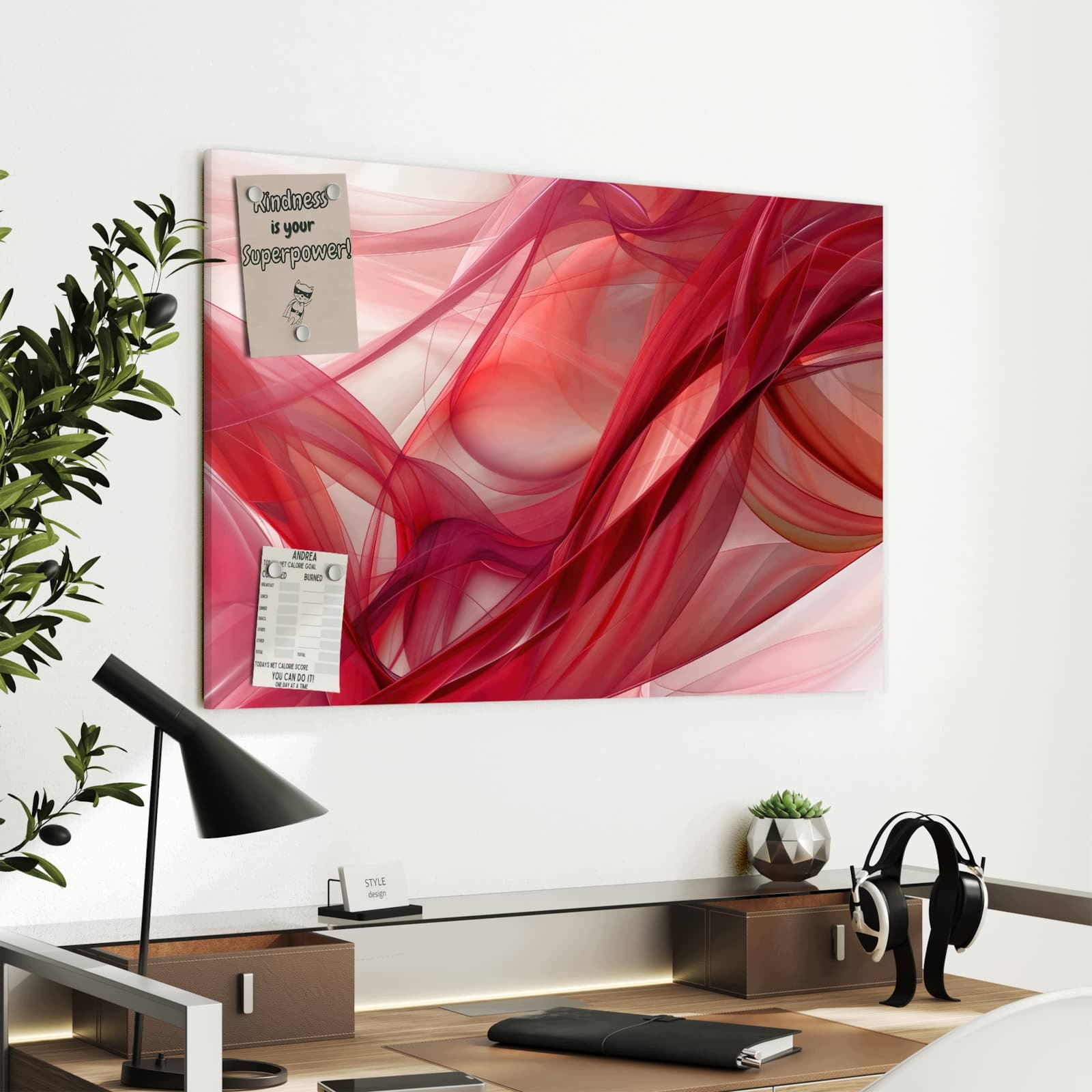 Magnetická tabule Abstraktní Závěs 90 × 60 cm