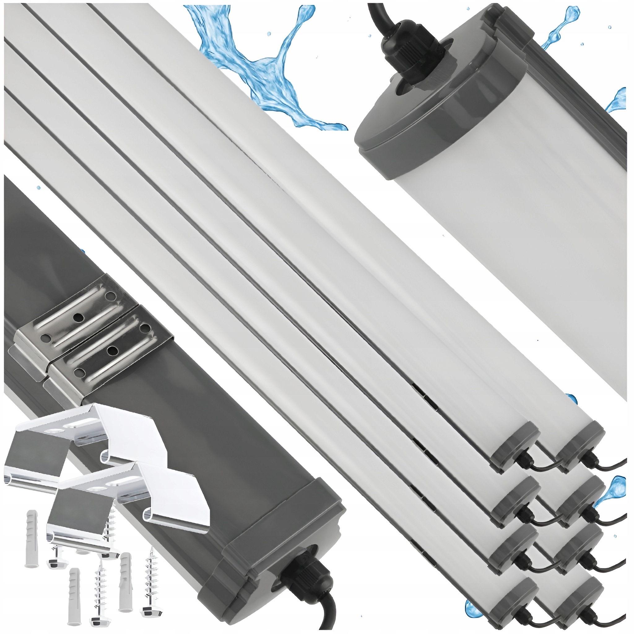 Hermetické Led svietidlo 60W 6600lm 120 cm pre garážovú dielňu 230V 4500K 8x