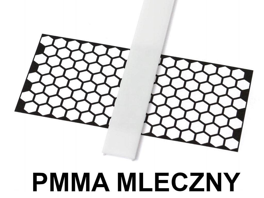 KLOSZ DO PROFILI LED 1M A B C D G H Y Z X - PMMA Kod producenta Klosz do profilu LED Lumines PMMA 1m