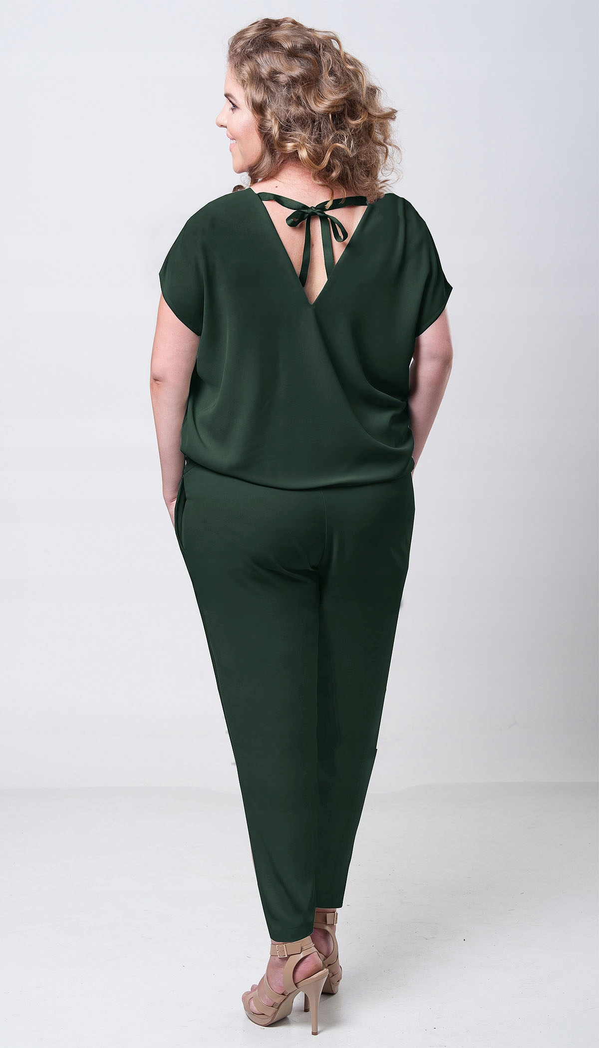 Wyszczuplający ELEGANCKI kombinezon NA WESELE Plus Size tu 44 XXL (44-54) Kolor wielokolorowy