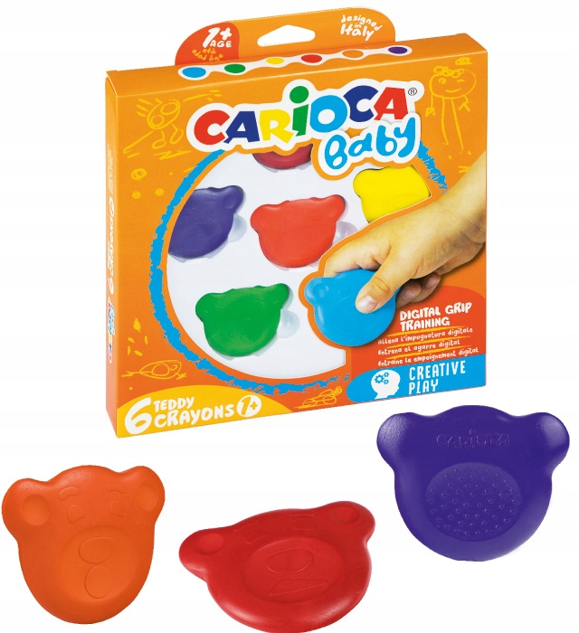 

Kredki Carioca Baby Misiaki 6szt dla dzieci od 1+