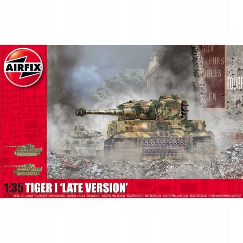 Airfix 01364 Tiger-1 Late Version Tank Scale 1/35 Hobby Plastová sada Novinka