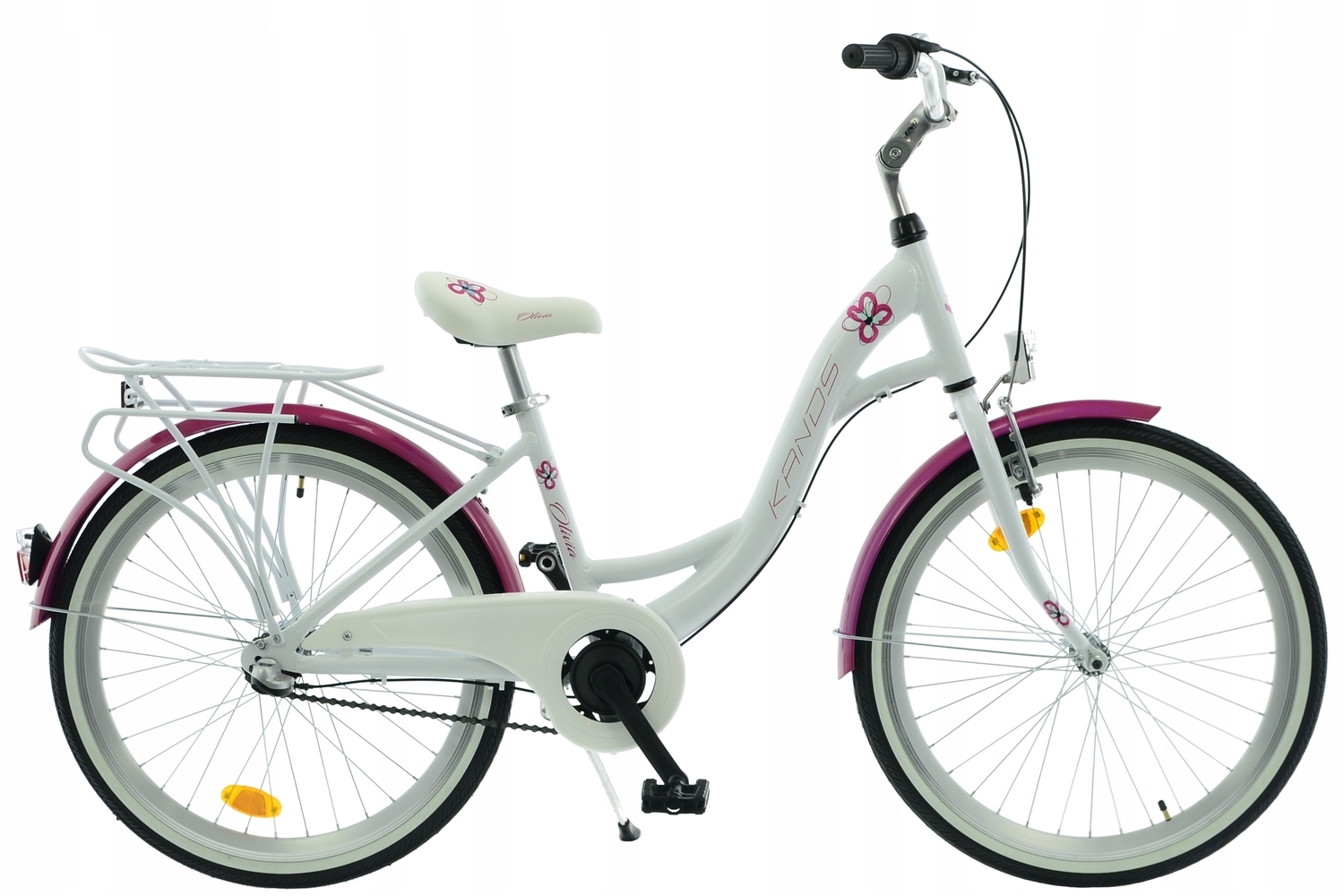 Rower dla dziewczyny Kands 24'' Olivia Oliwia biały 2025 komunijny