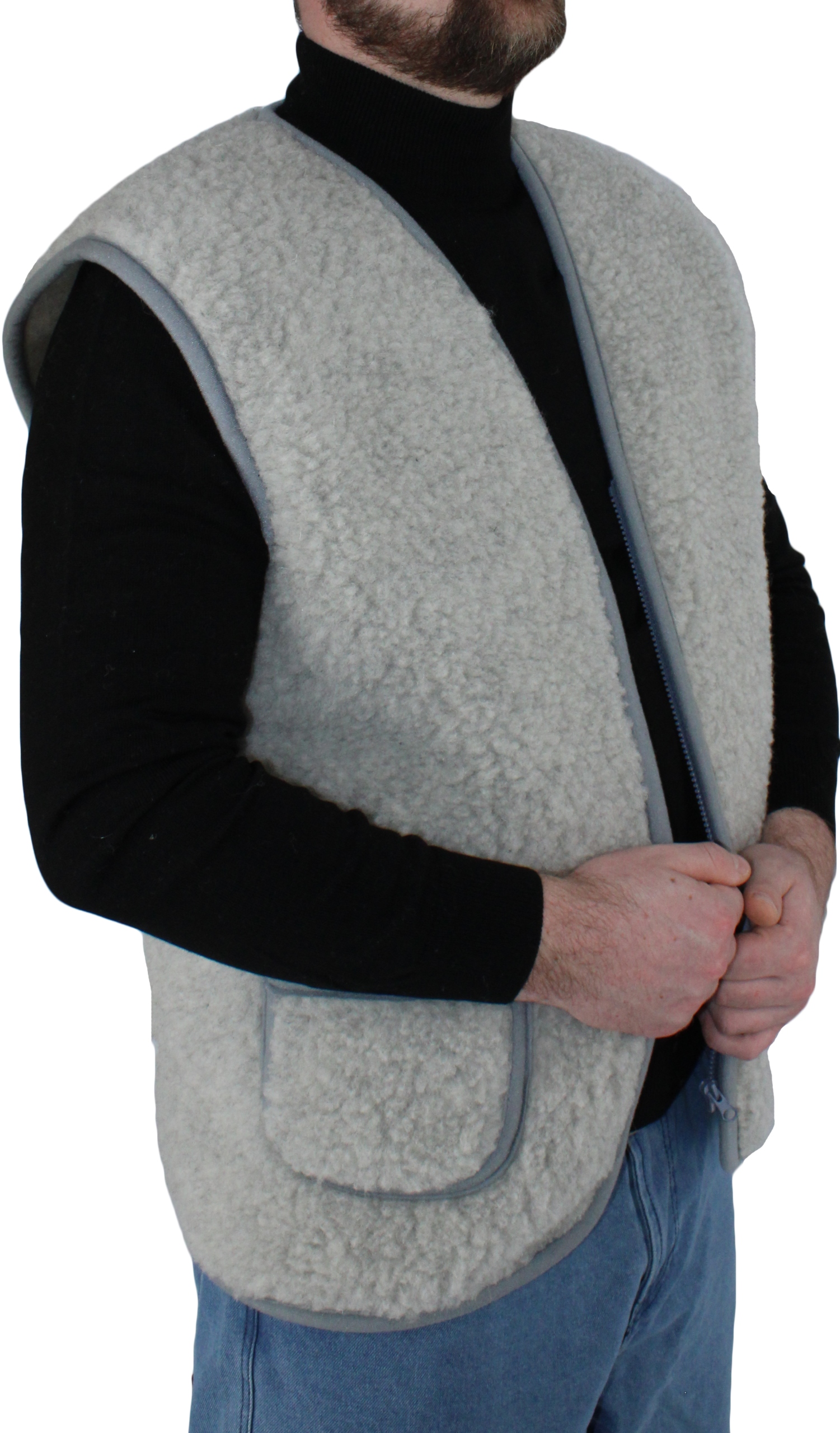 Pánská Vlněná Vesta Ze 100% Ovčí Vlny Merino, Velikost 2XL