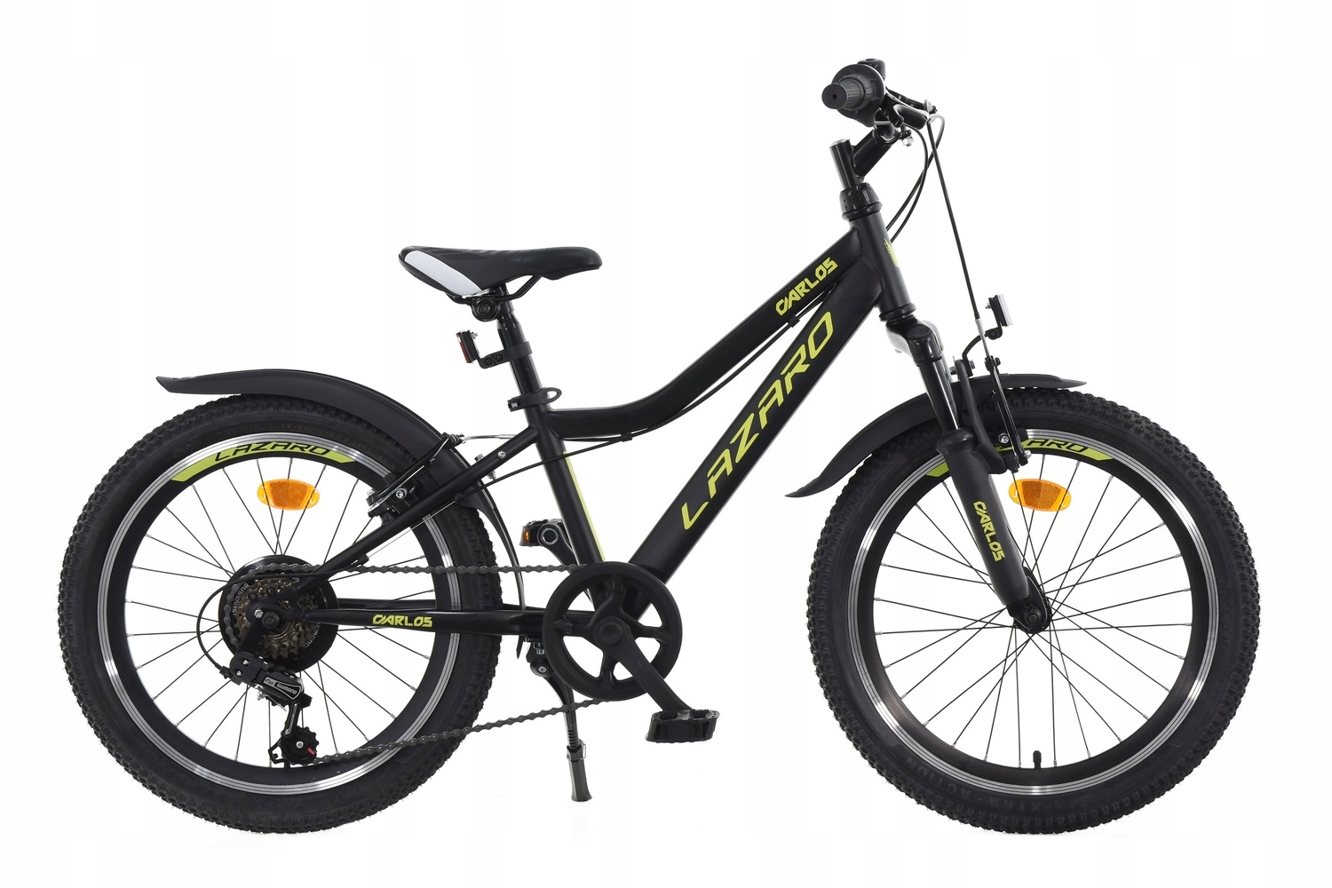 Rower Dziecięcy 20'' Dla Chłopaka Lazaro Carlos Shimano 6 Biegów Czarny