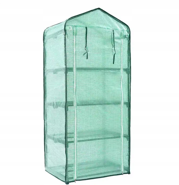 SZKLARNIA OGRODOWA TUNEL FOLIOWY NA BALKON FOLIA 69x49x160 cm 4 PÓŁKI Kod producenta GT0008