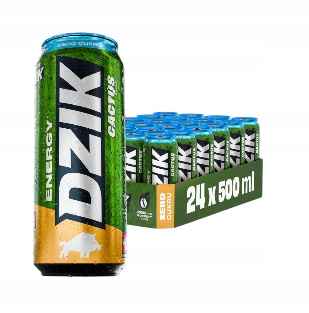 24xNapój energetyczny Energetyk Wkdzik Kaktusowy Drink 500ml