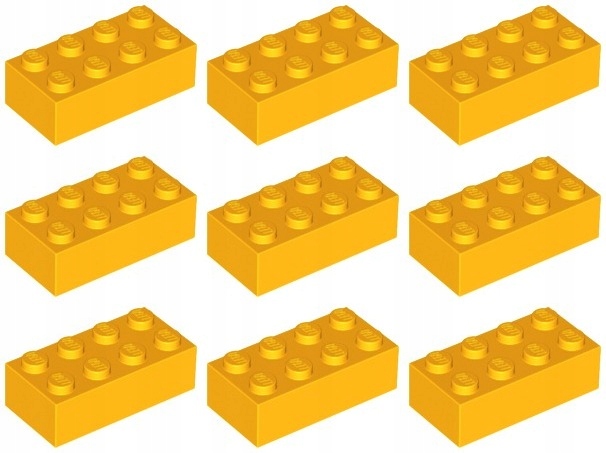 

Lego 3001 Klocek 2x4 pomarańcz jasny (20g) 9 szt.