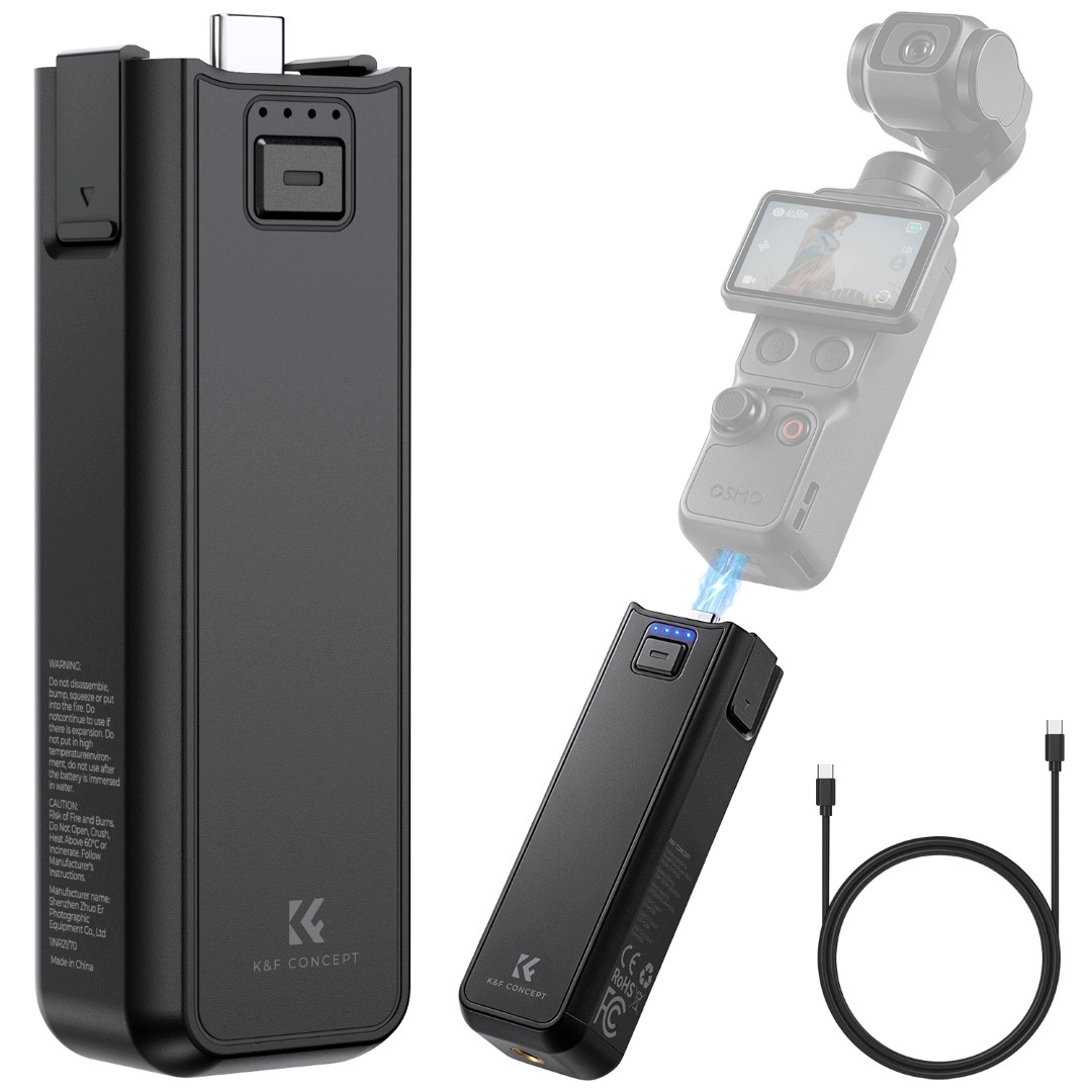Držák s akumulátorem 5000 mAh značky K&f Concept pro Dji Osmo Pocket 3/4