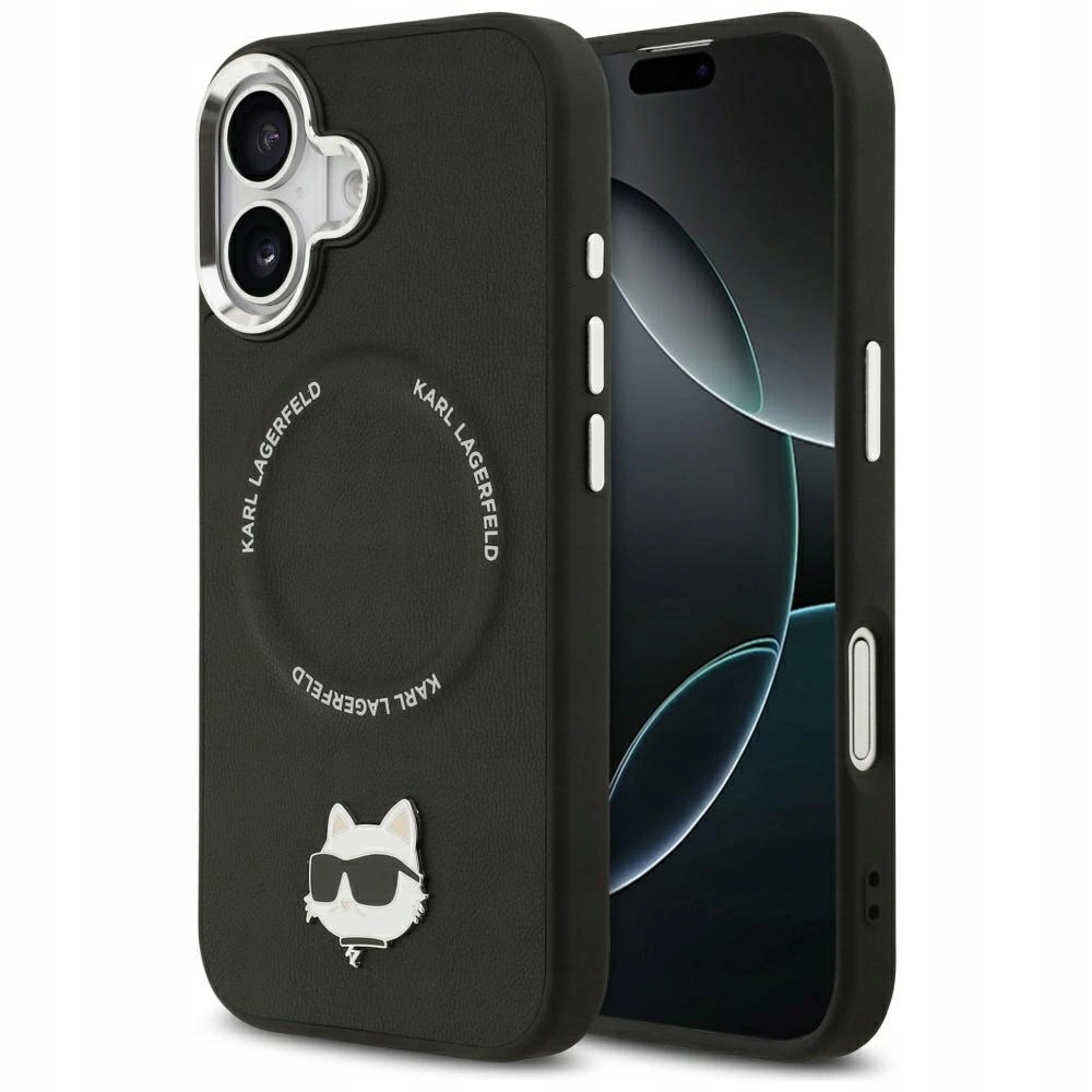 Pouzdro Karl Lagerfeld Choupette Pin MagSafe pro iPhone 17 černé