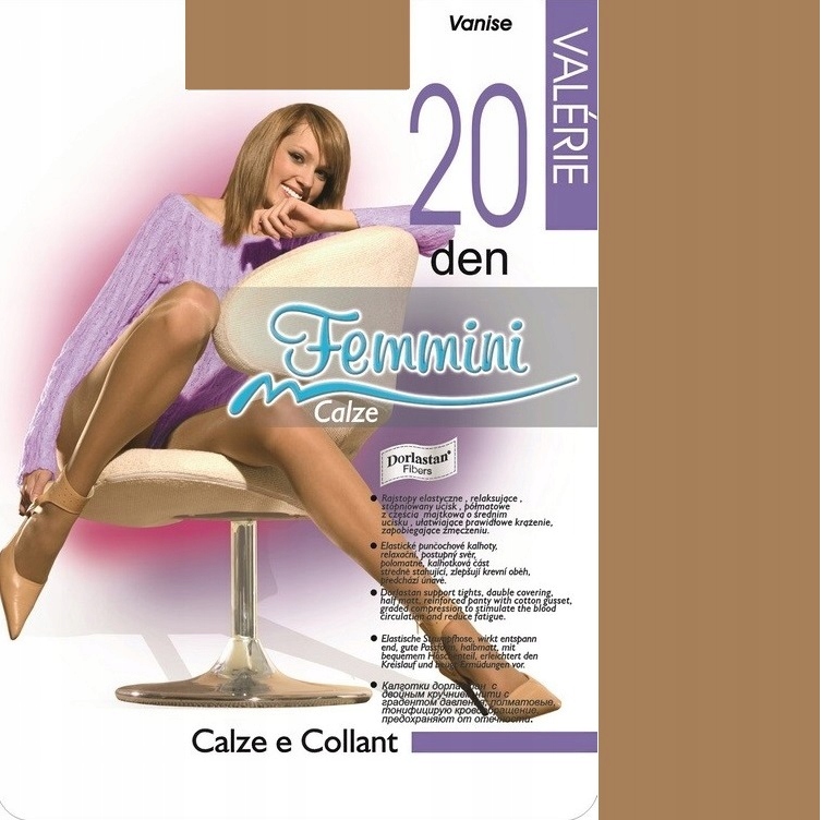 

Femmini Valerie 20den rajstopy lycra sahara 2