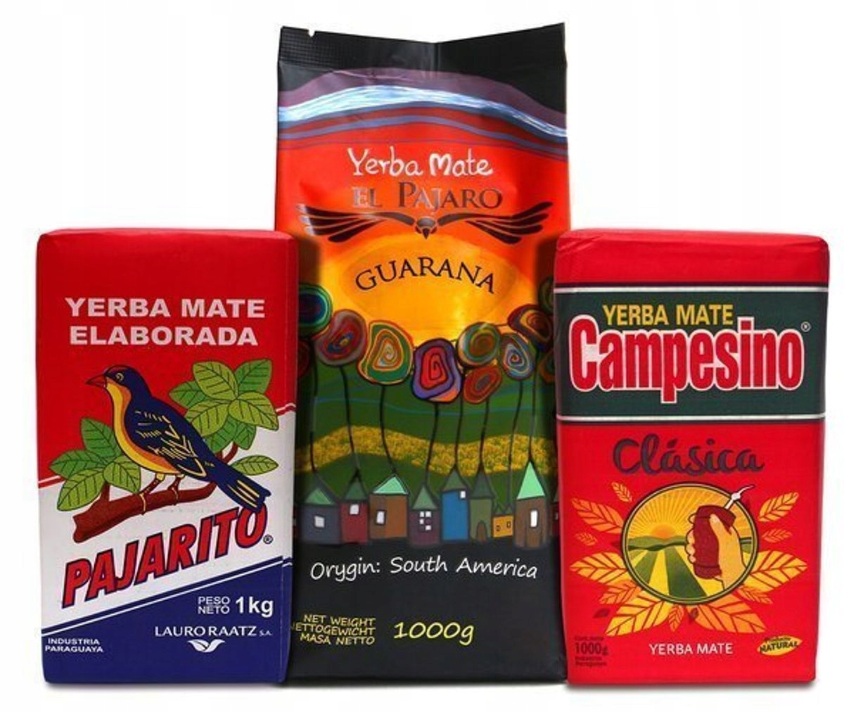 Sada 3 kg Paraguayské Yerba Mate Pajarito Campesino El Pajaro 3 x 1kg