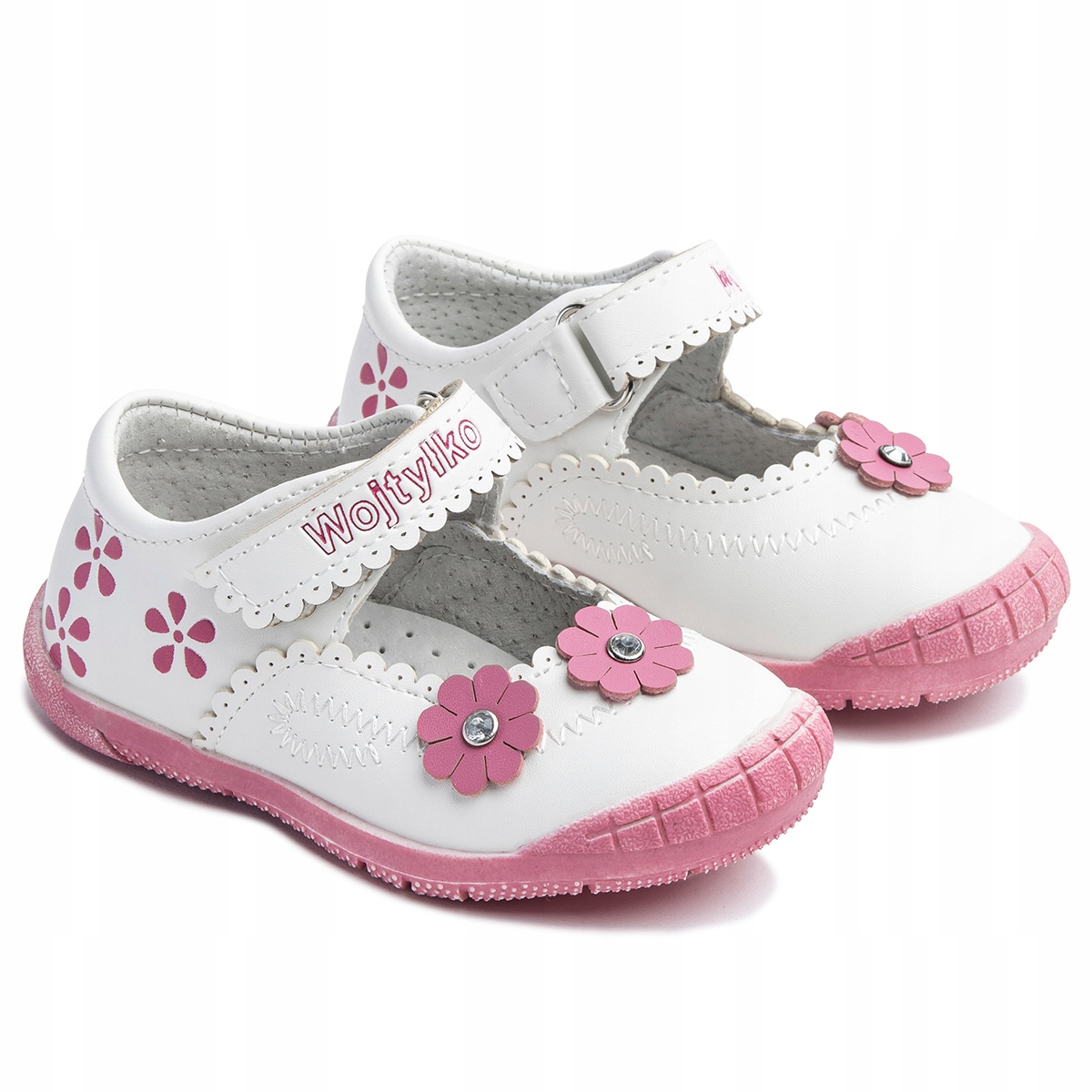 

Półbuty baleriny wkł.SKÓRA na rzep lekkie Wojtyłko