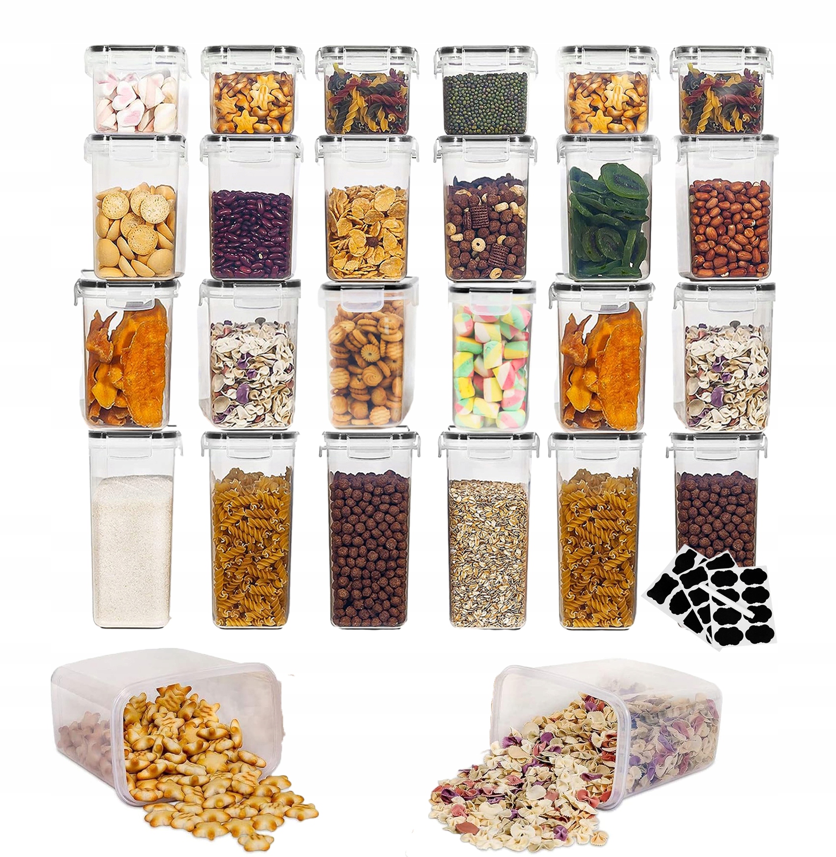 Kuchyňská Nádoba Na Sypké Mouky Rýže Crystal 24 ks