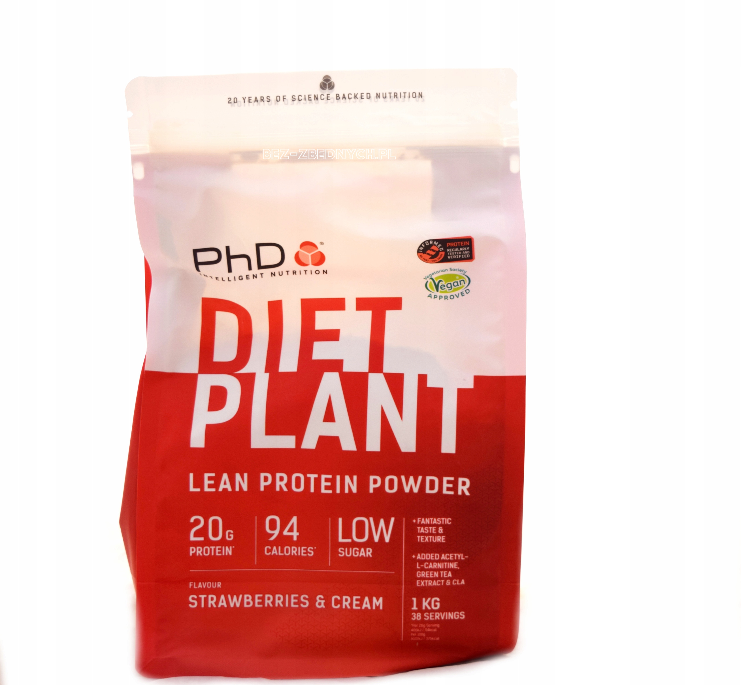 PhD Nutrition Diet Plant Protein 1000g Protein Pro Dospělé Low Sugar Vegan