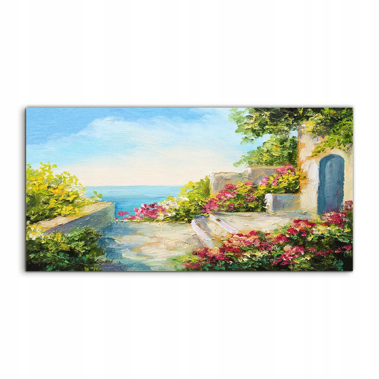 

Obraz 140x70 na prezent Morze Dom Kwiaty z grafiką