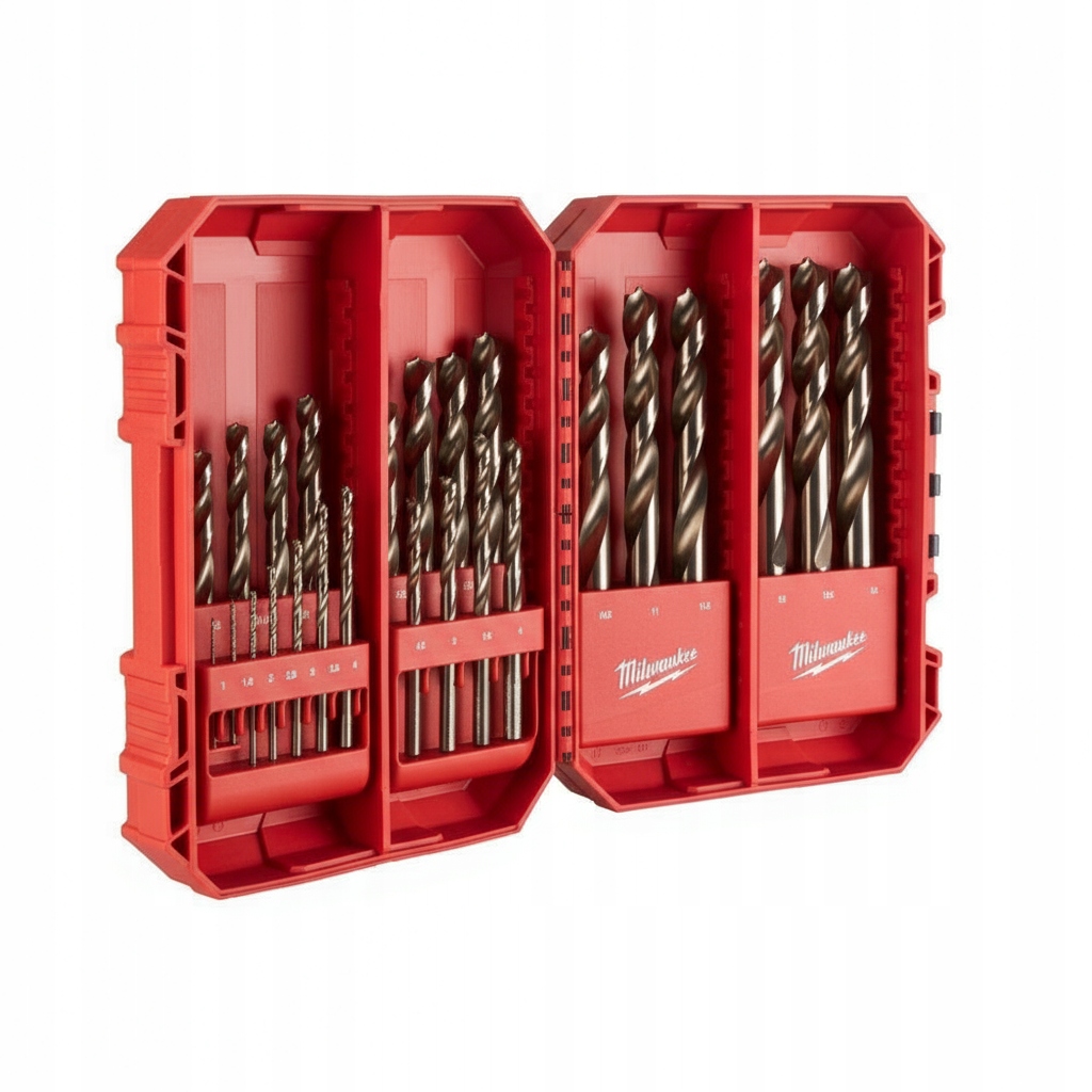 Sada vrtáků do kovu HSS-Co Red Cobalt 1.0-13.0mm Milwaukee 25 Ks.