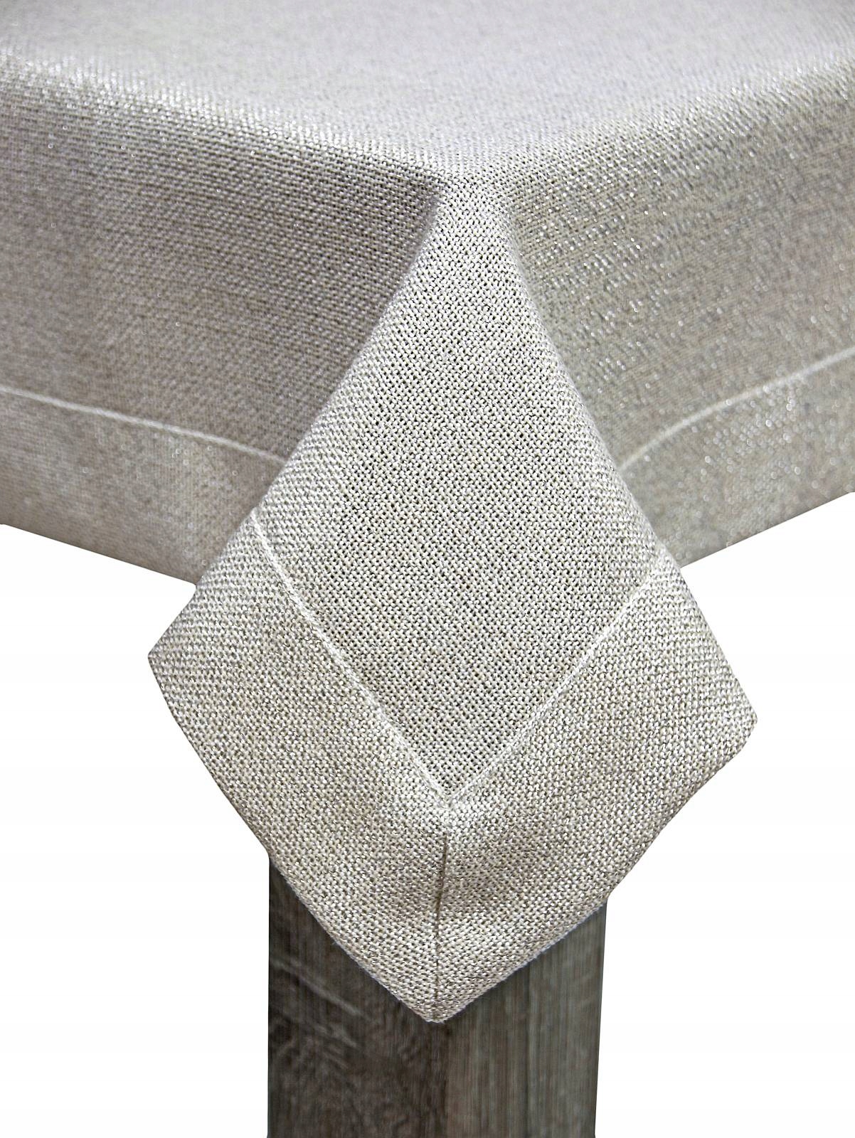 OBRUS 150x150 POLIESTER SREBRNY MARCELINA INSPIRACJA