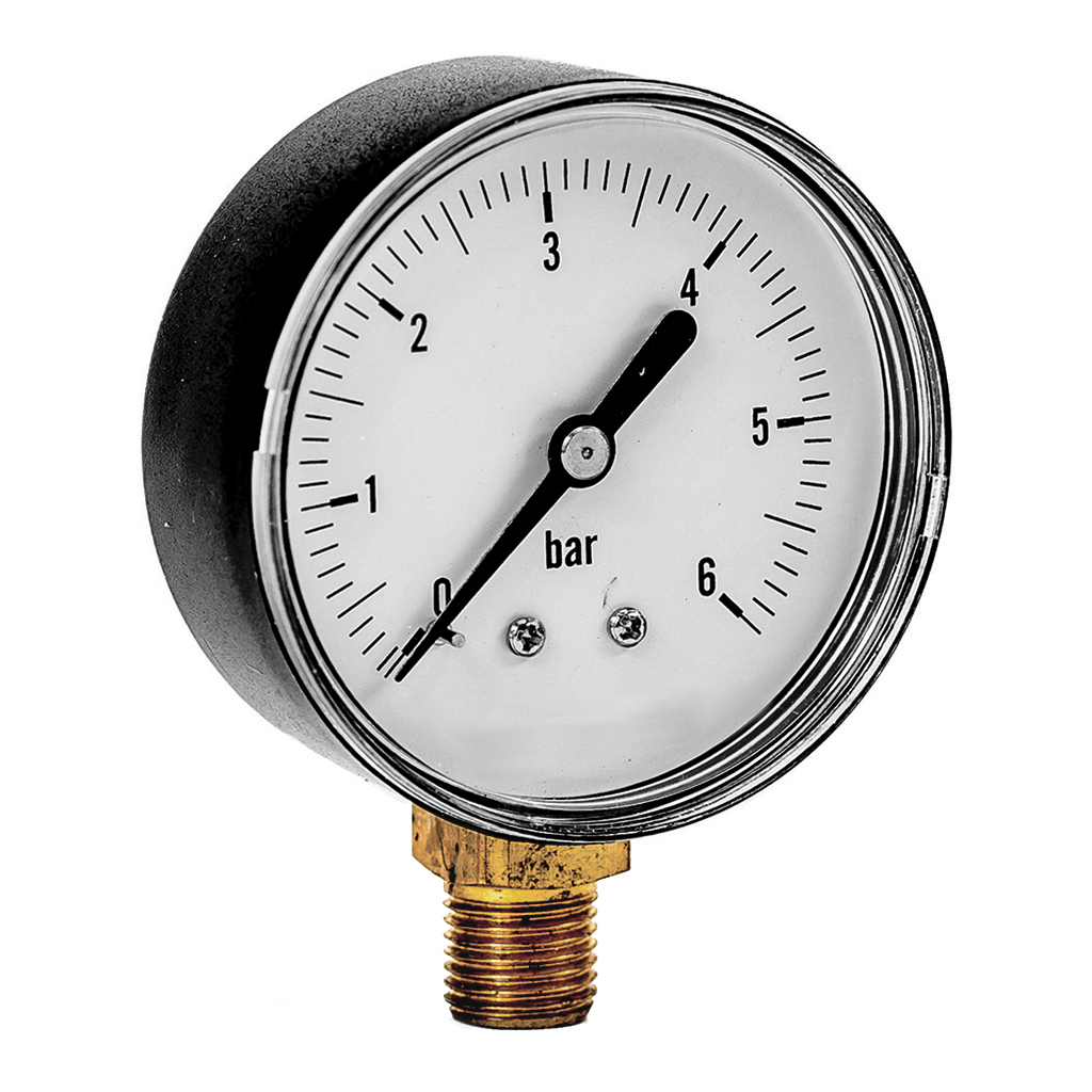 MANOMETR RADIALNY TARCOWY 63mm 0-6 bar G 1/4"