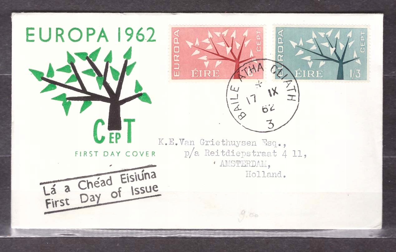 Irlandia CEPT Europa koperta FDC 1962 (2)