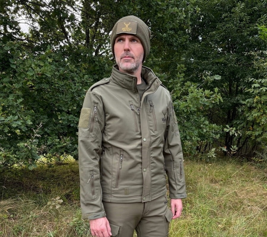 Pánská Lovecká Bunda – Na Lov – Do Lesa – Spousta Kapes – Olivová – M
