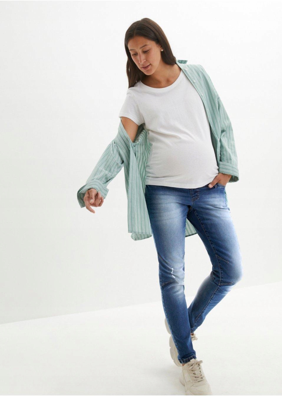 JEANSY CIĄŻOWE PRZETARCIA__42 Rozmiar 42