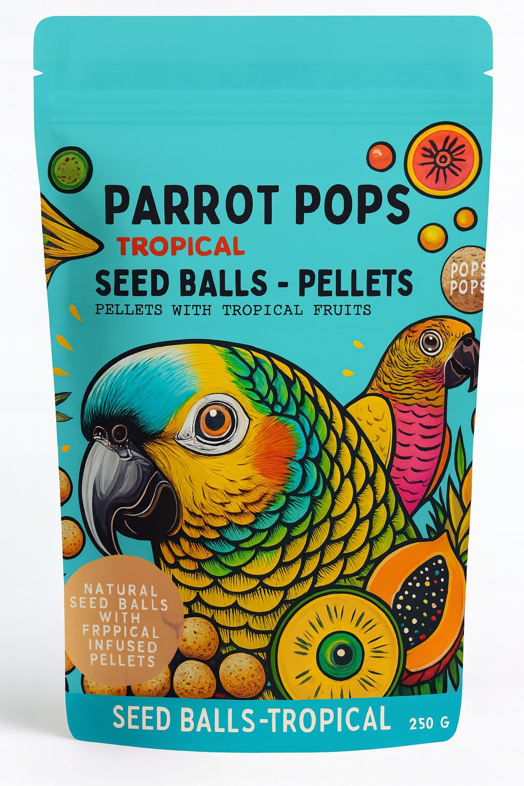 Parrot Pops Tropical -Big Parrot Krmivo pro papoušky 250 g