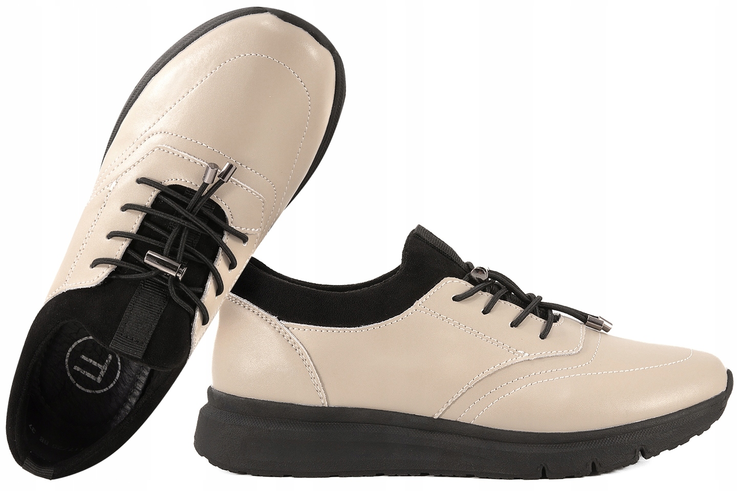 Filippo DP7117 Dámské Polobotky Kožené Sneakersy béžové 41 Béžová